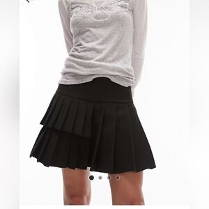 NWT Topshop black pleated mini skirt size UK10 US4-6